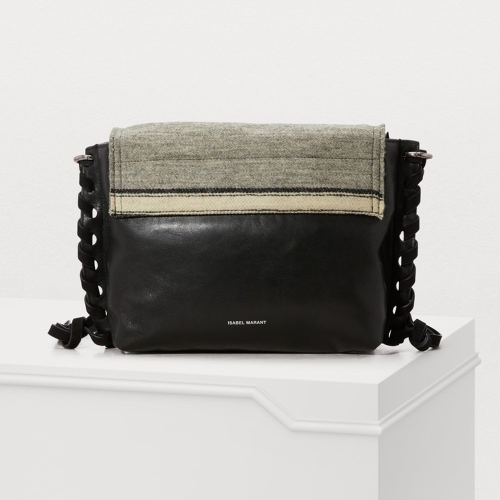 ISABEL MARANT ‘Asli’ Wool Leather Crossbody Bag - Picture 4 of 8